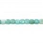 Amazonite blue, in the shape of a faceted square 6mm x 39cm