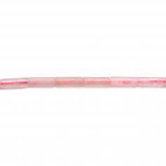Tubo di quarzo rosa 4x13 mm x 8 pezzi.