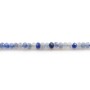 Aventurine bleu rondelle facette 1.5x2.2mm x 40cm