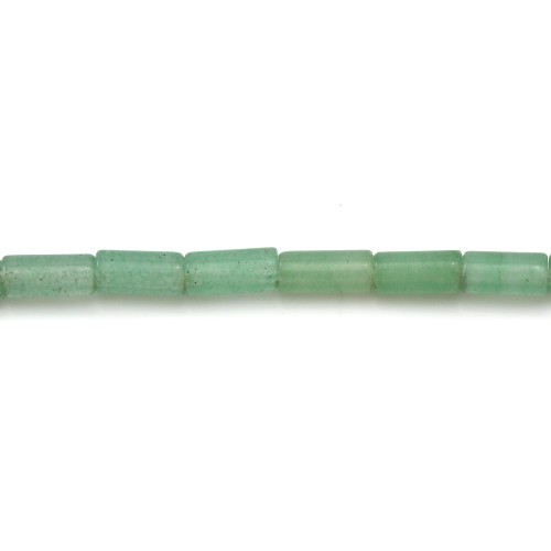 Aventurina verde, em forma de tubo, tamanho 4x8mm x 10pcs