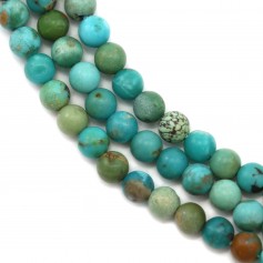 Round turquoise bead strand 3-4mm x 40cm