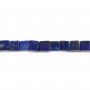 Lapis-Lazuli en cube sur fil 6.5mm x 40cm