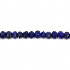 Lapis lazuli faceta redonda 2x3mm x 10pcs