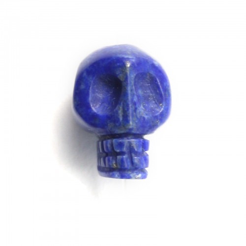 Lapis lazuli tête de mort 10mm x 1pc