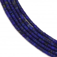 Lapis lazuli bleu, en forme de tube, 1x1mm x 37cm