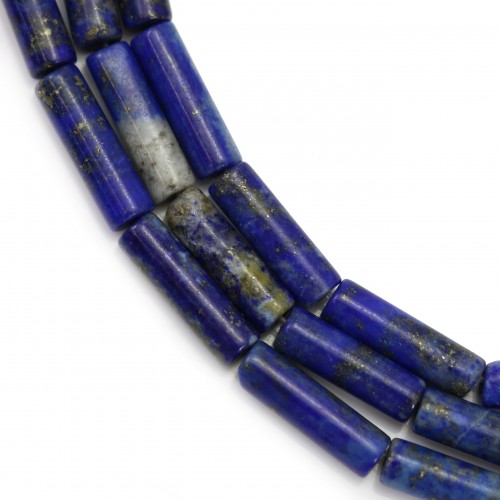 Lapislazzuli in forma di tubo 4x13mm x 39cm