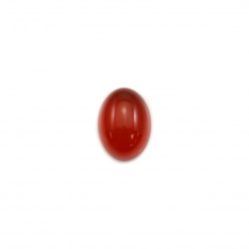 Cabujón de ágata oval rojo 5x7mm x 4pcs