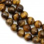 Yellow Tiger Eye Faceted Round 12mm x 40cm