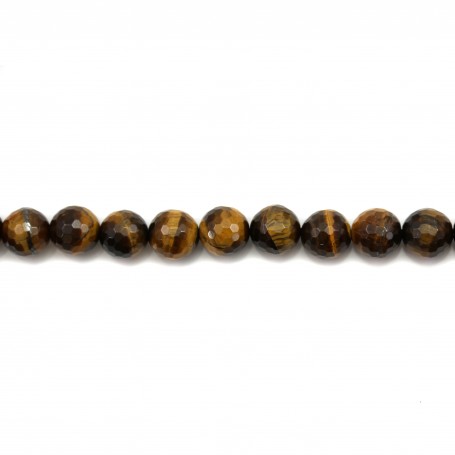 Tiger's Eye Faceted Round 12mm X2 pcs