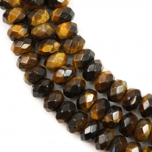 Yellow Tiger Eye Faceted Rondelle 5*8mm x 40cm