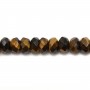 Yellow Tiger Eye Faceted Rondelle 5x8mm x 40cm
