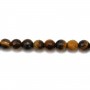 Tiger Eye Faceted Round 8mm X5 pcs