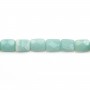 Amazonite faceted rectangle 8x10mm x 40cm