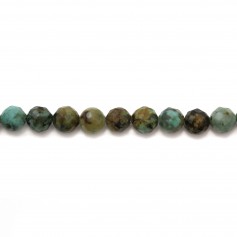 African Turquoise round faceted 4mm x 10pcs