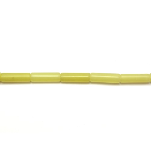 Jade nephrite tube 4*13mm x 10pcs