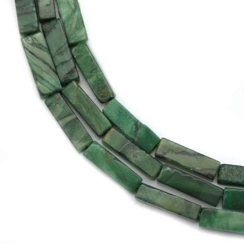 Jade africain rectangle 4*13mm x 40cm
