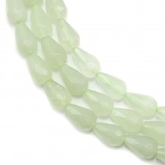 Jade jadeite drop facet 5x8mm x 40cm