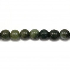 Jade naturel rond 7.5mm x 4pcs