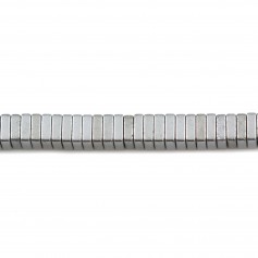 Stecca quadrata in ematite argento 1x3mm x 40cm
