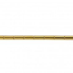 Tubo de oro de hematita 3x9mm x 40cm