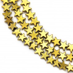 Estrela de ouro hematita 6mm x 40cm