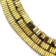 Escama cuadrada de oro de hematita 1x3mm x 40cm