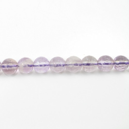 Amethyst clear round faceted 6mm x 6 pcs