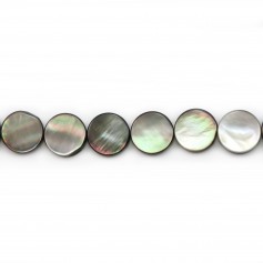 Mother of pearl flat round 15mm x 4pcs