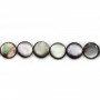 Gray mother-of-pearl bulged round beads 20mm x 4 pcs