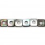 Gray mother-of-pearl hollowed square beads 18mm x 2pcs