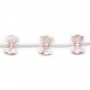 Pink mother-of-pearl bow tie 9x14mm x 1pc 