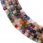 Gemstone mixed cube faceted 2.5mm x 40cm