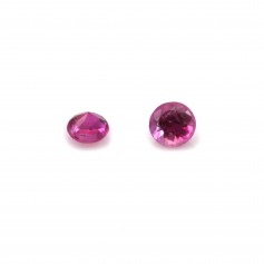 Pink sapphire, round brilliant cut 1.4-1.7mm x 10pcs