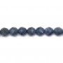 Saphir bleu, de forme ronde facetté, mesurant 3mm x 40cm