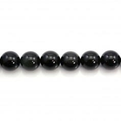 Obsidian round 16mm x 2pcs