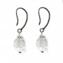 Silver earring 925 Rock crystal skull x 2pcs