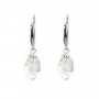 Silver earring 925 Rock crystal skull x 2pcs