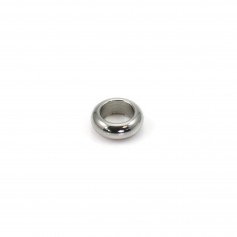 Pearl roundel 8mm stainless steel 304 x 4pcs