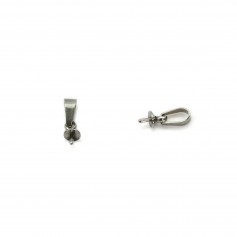 Pin bead cap for half-drilled 4mm stainless steel 304 x 4pcs