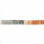 Gemstone multicolored faceted heishi moon roundel 7-8mm x 21cm