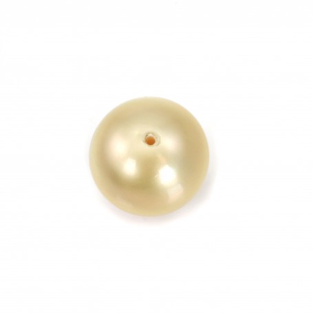 Perla de los Mares del Sur, champán, oliva/oval, 11-11,5mm x 1pc