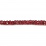 Ruby Rouge Rondelle Facette 1.5x3mm x 40cm