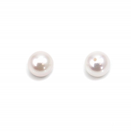 Perla coltivata giapponese AKOYA, semi-forata, rotonda, 6,5-7 mm x 1 pz