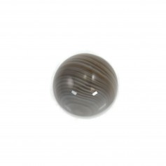 Cabujón de ágata Boswana, forma redonda, 3mm x 5pcs