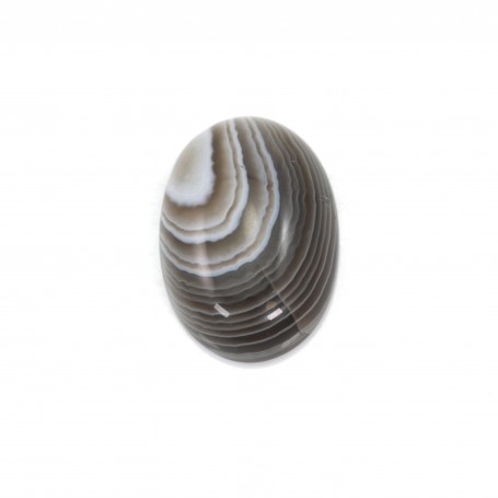 Cabochon agate du boswana, de forme ovale, 13x18mm x 1pc
