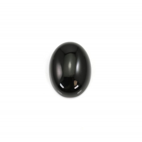 Cabujón de ágata negra, forma ovalada 12x16mm x 2pcs