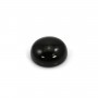 Cabochon agate noir,de forme rond 14mm x 2pcs
