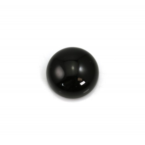 Cabujón de ágata negra, forma redonda 12mm x 2pcs