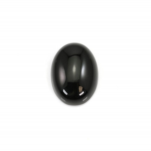 Agata nera cabochon, forma ovale, colore nero, 3 * 5 mm x 4 pezzi