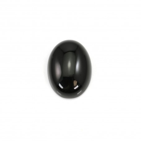 Onyx cabochon, in oval shape, in black color, 3 * 5mm x 4pcs